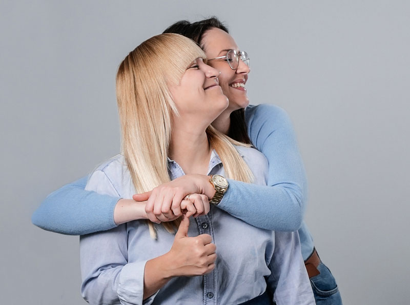 Luise und Sandra, unsere Sales Managerinnen" title="Luise-Sandra-e2n