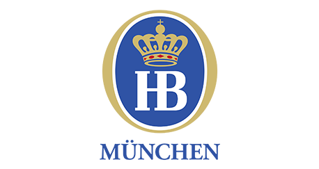 Blaues Oval mit goldener Kontur, Krone und Schriftzug HB. Unter dem Oval befindet sich der Schriftzug München." title="Logo HB München